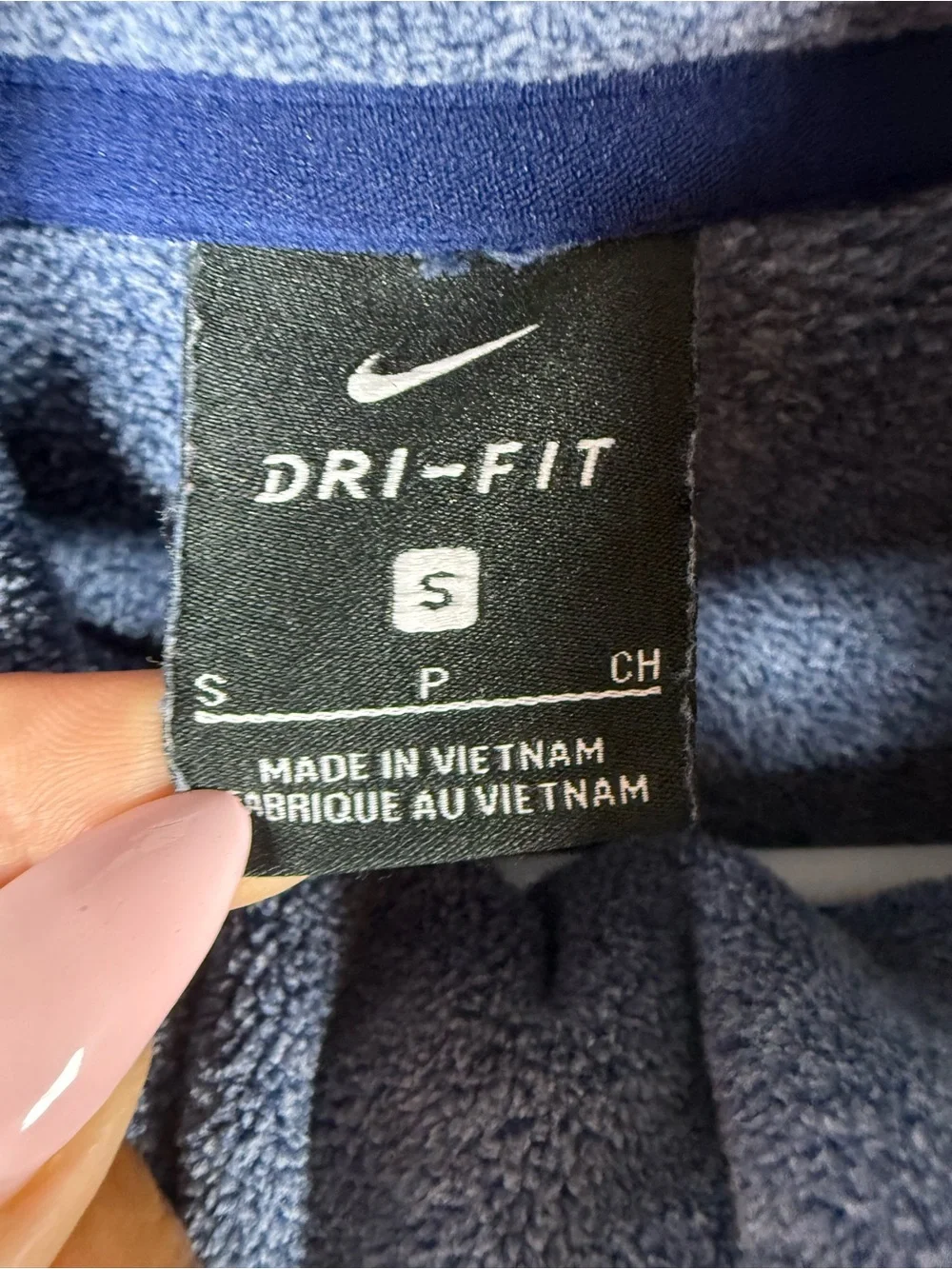 Nike Blue Dri-FIT Heathered Pullover